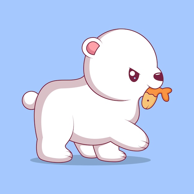 Illustratie van het karakter van de ijsbeer