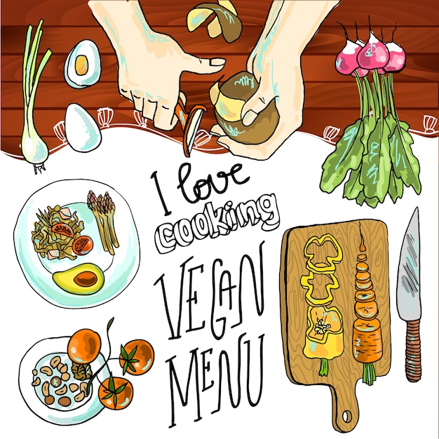 Vector illustratie van het koken