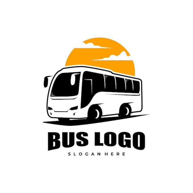 Vector illustratie van het logo van de silhouet van de vectorbus