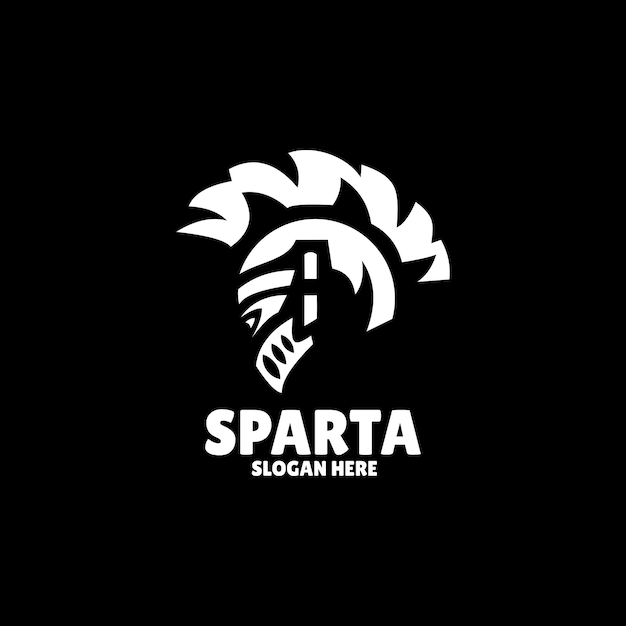 illustratie van het logo van de sparta-silhouet