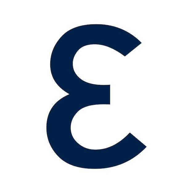 Illustratie van het logo van het Griekse alfabet Epsilon