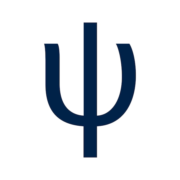 Illustratie van het logo van het Griekse alfabet Psi