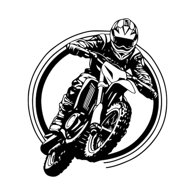 Vector illustratie van het motocross-logo