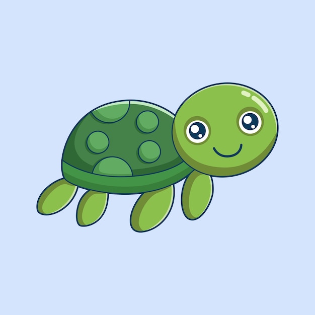 Illustratie van het ontwerp van de schattige schildpad