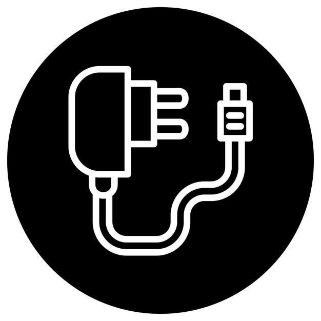 Illustratie van het ontwerp van het icoon van de apparaatplug-vector
