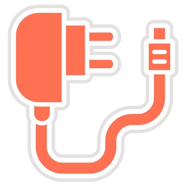 Illustratie van het ontwerp van het icoon van de apparaatplug-vector