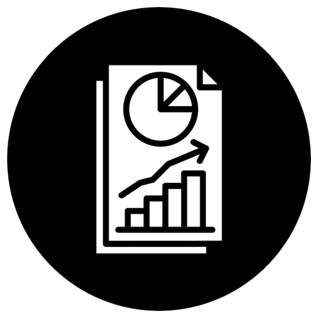 Illustratie van het ontwerp van het icoon van de financiële grafiek