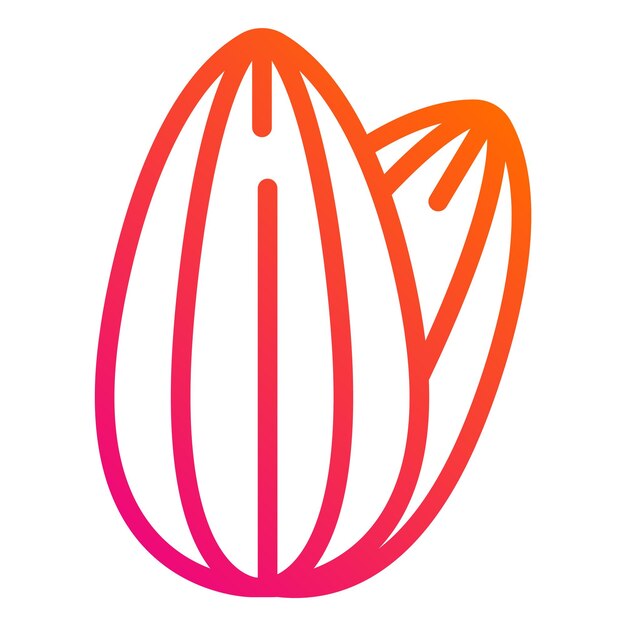 Illustratie van het ontwerp van het icoon van de notenvector