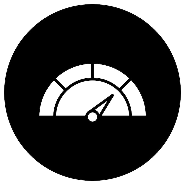 Illustratie van het ontwerp van het icoon van de snelheidsmeter