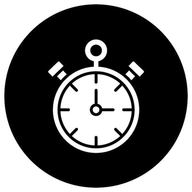 Illustratie van het ontwerp van het icoon van de stophorloge