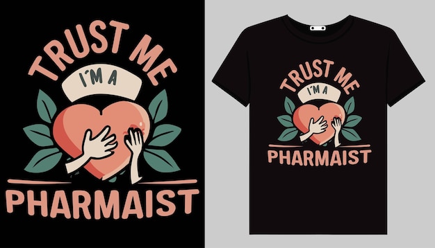 Illustratie van het ontwerp van het t-shirt van de apotheker