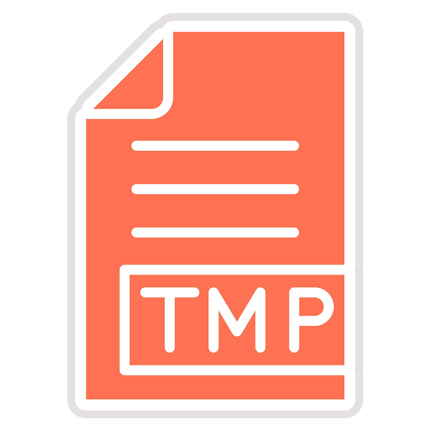 Illustratie van het ontwerp van het TMP-vectorpictogram