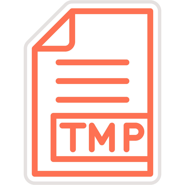 Illustratie van het ontwerp van het TMP-vectorpictogram