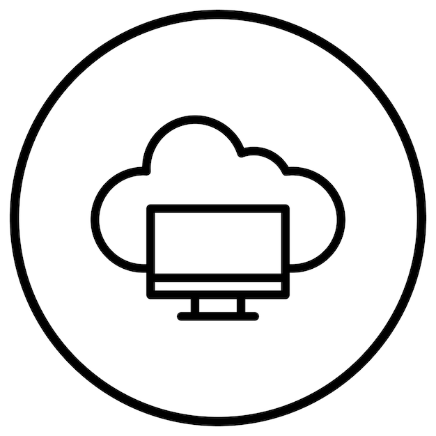 Illustratie van het ontwerp van het vectorpictogram van de monitor