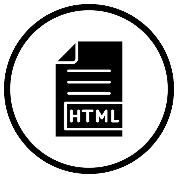 Illustratie van het ontwerp van HTML-vectorpictogrammen