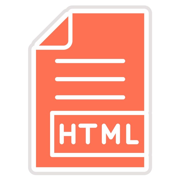 Illustratie van het ontwerp van HTML-vectorpictogrammen