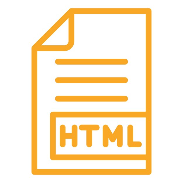 Illustratie van het ontwerp van HTML-vectorpictogrammen