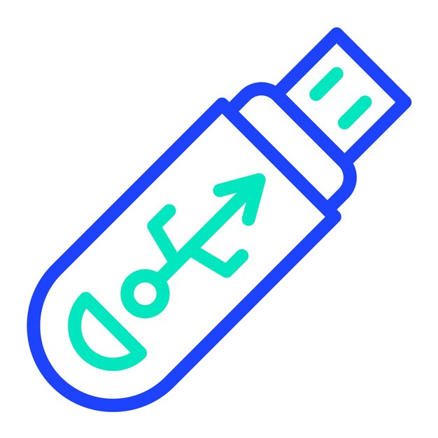 Illustratie van het ontwerp van Pendrive Vector Icon