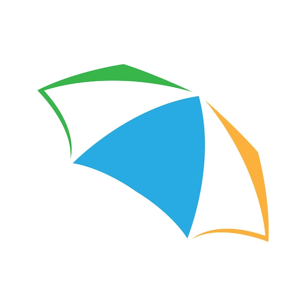 Illustratie van het ontwerpconcept van het paraplu-logo