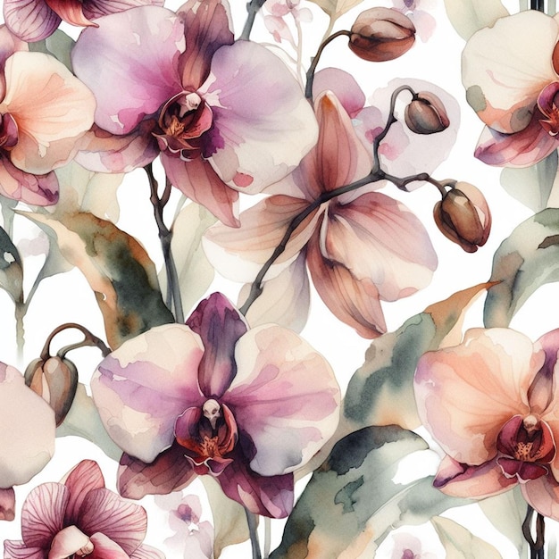 illustratie van het orchideepatroon