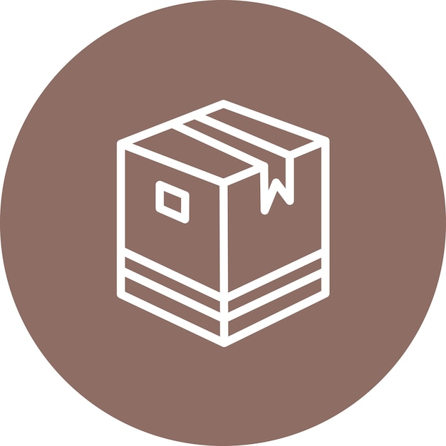 Illustratie van het pictogram van de pakketdoos van het iconenverzameling voor levering en logistiek