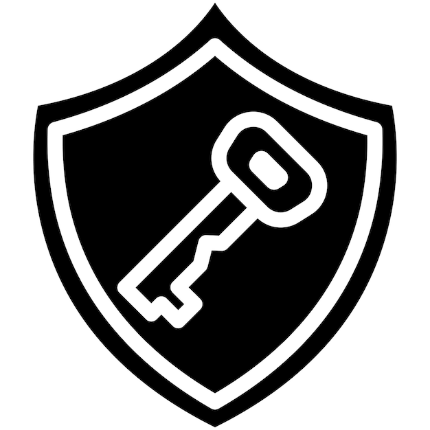 Illustratie van het pictogram van de privé-sleutelvector van de Cryptocurrency-iconset