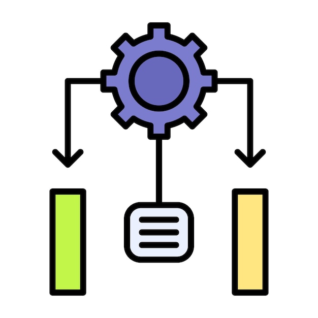 Vector illustratie van het platte proces