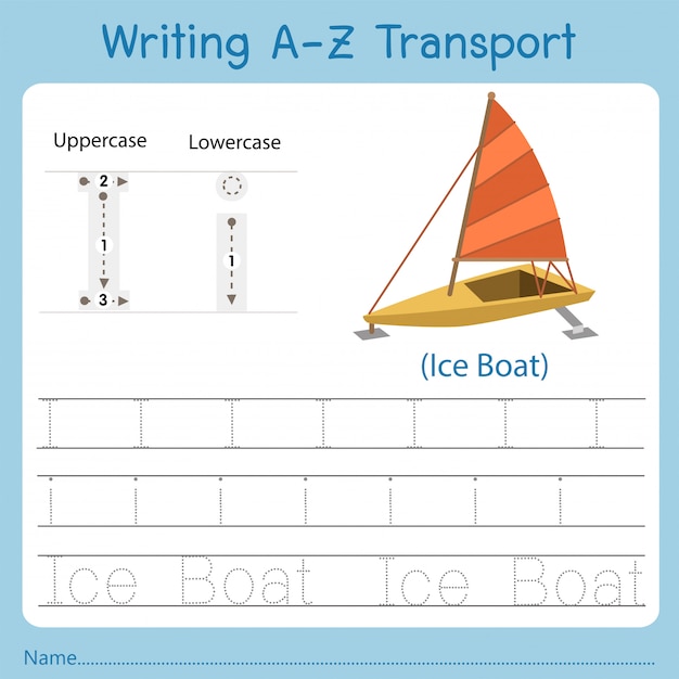 Illustratie van het schrijven van az transport I