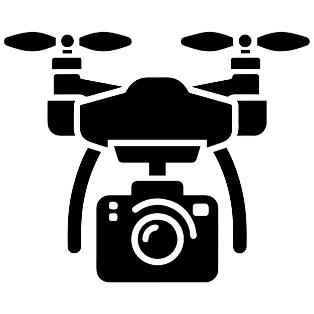 Illustratie van het silhouet icoon van de drone EPS-bestand