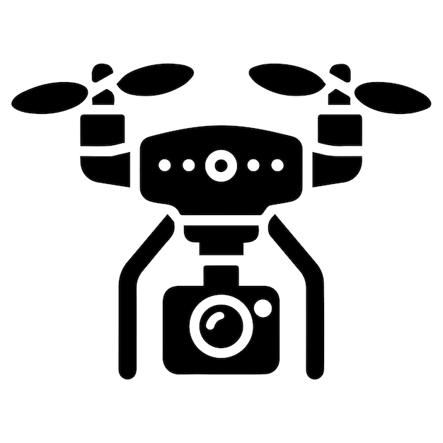 Illustratie van het silhouet icoon van de drone EPS-bestand