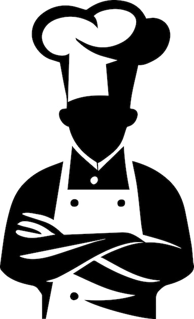 Vector illustratie van het silhouet van de chef-kok