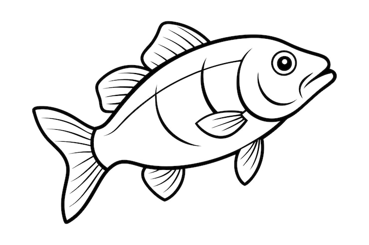 Vector illustratie van het silhouet van de visvector 3
