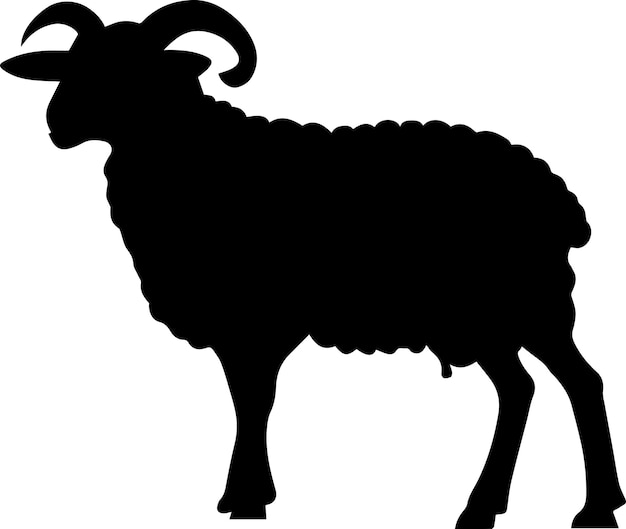 illustratie van het silhouet van schapen