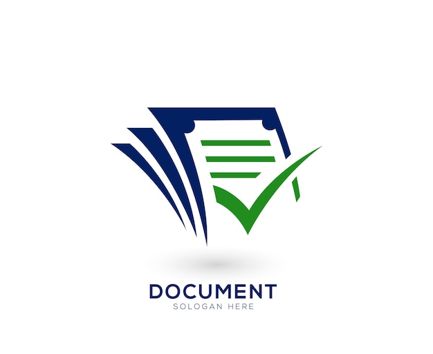 Vector illustratie van het sjabloon van het logo van het document