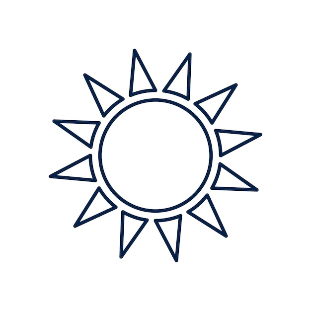 Vector illustratie van het vectormodel van het logo van het bedrijf sun