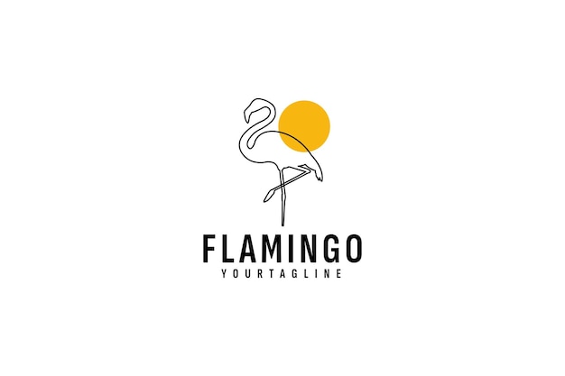 Illustratie van het vectorpictogram van het Flamingo-logo