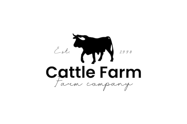 Vector illustratie van het vectorpictogram van het logo van het veehouderijbedrijf