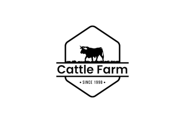 Vector illustratie van het vectorpictogram van het logo van het veehouderijbedrijf