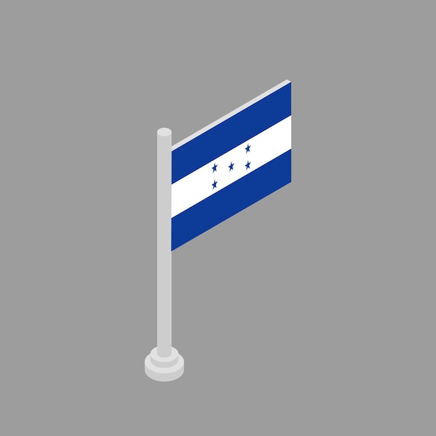 Illustratie van Honduras vlag Template