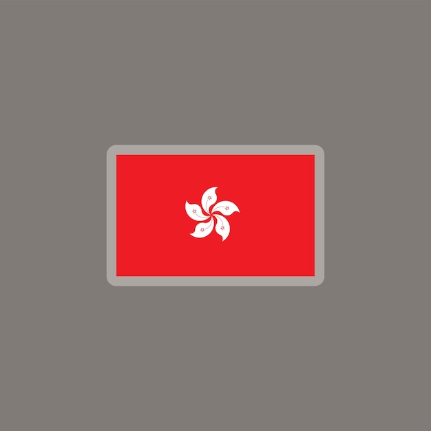 Illustratie van Hong Kong vlag Template