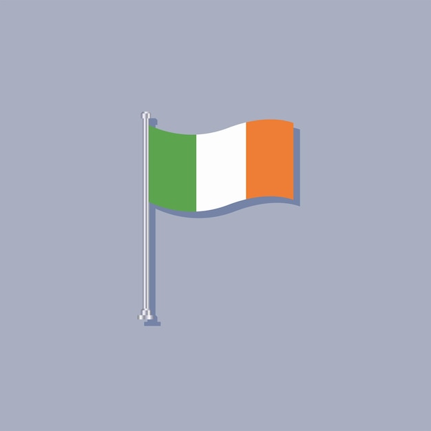 Illustratie van Ierland vlag Template