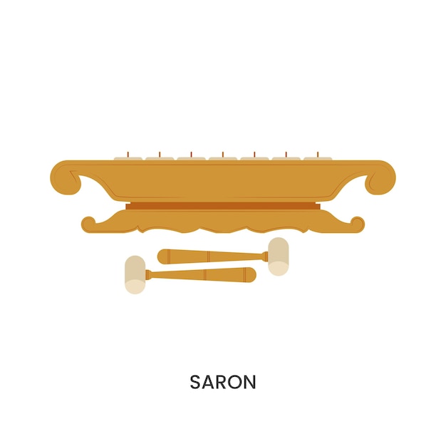 illustratie van Indonesisch traditioneel muziekinstrument saron