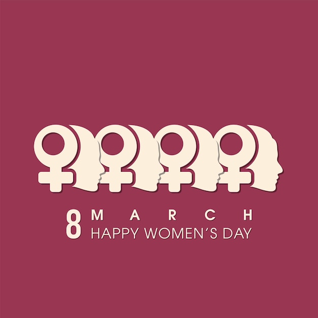 Illustratie van internationale vrouwendag achtste maart