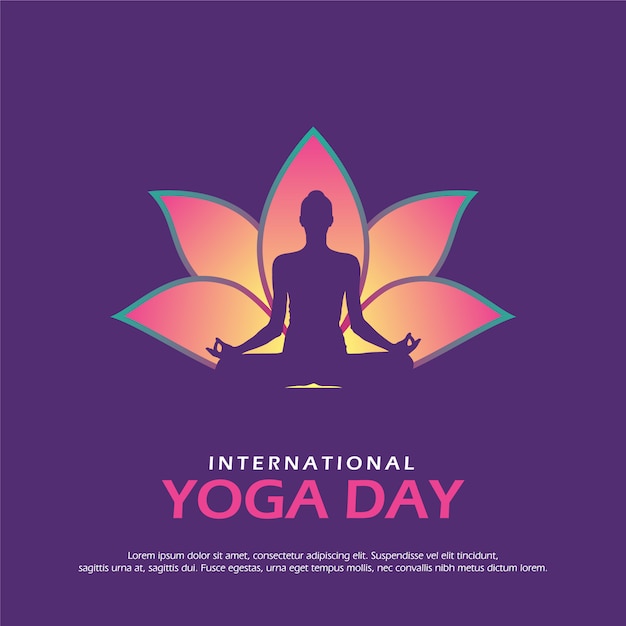 Illustratie van internationale yoga dag