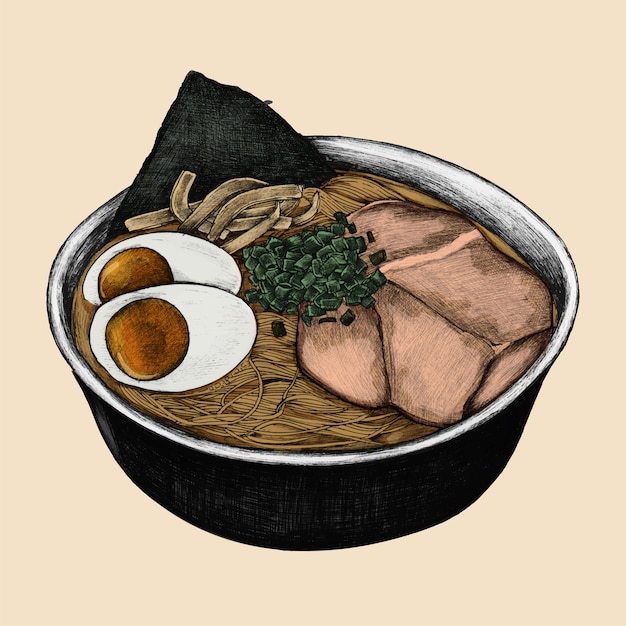 Illustratie van Japans eten