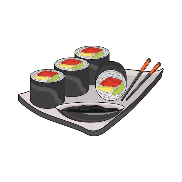 Illustratie van Japans eten