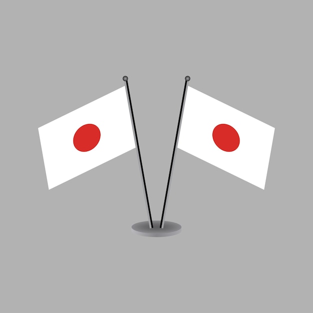 Vector illustratie van japanse vlag template