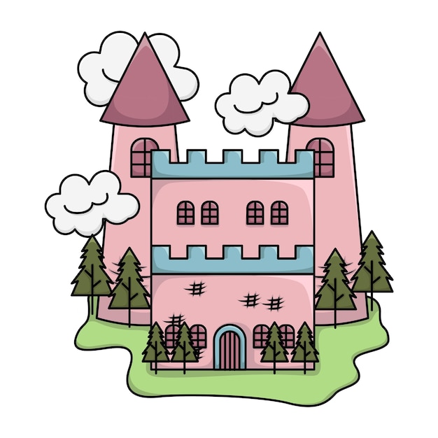 Vector illustratie van kasteel