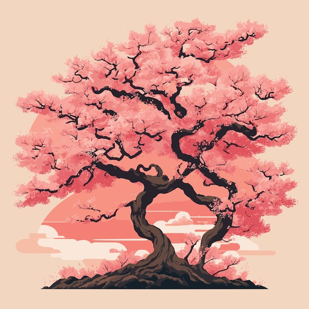 illustratie van kersenboom