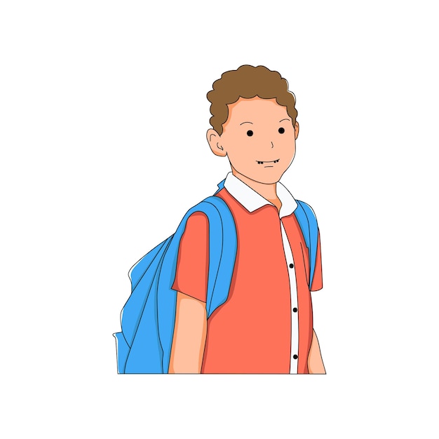 Vector illustratie van kinderen in schooluniformen